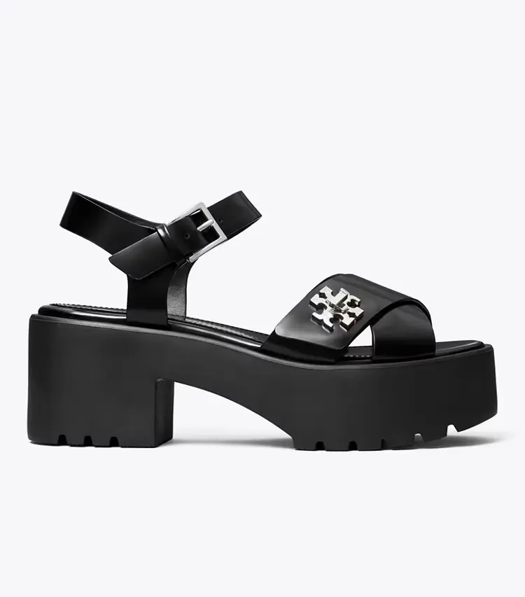 Turnlock Platform Lug Heeled Sandal - Image 3