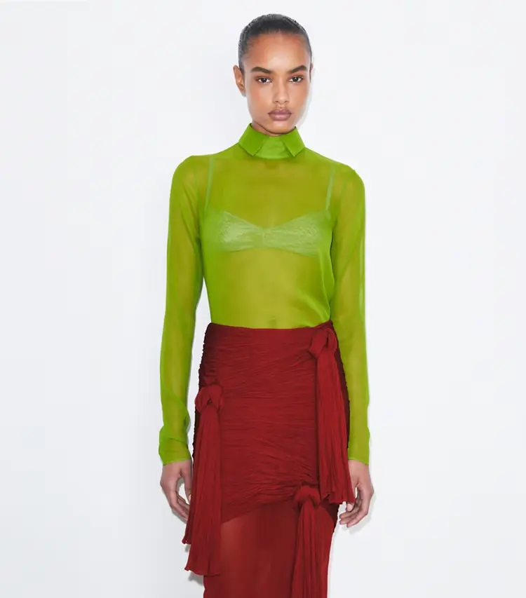 Silk Collared Top - Image 2