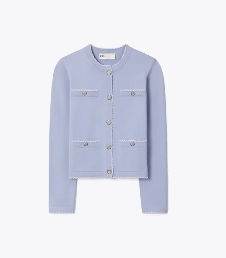 Kendra Wool Scalloped Cardigan