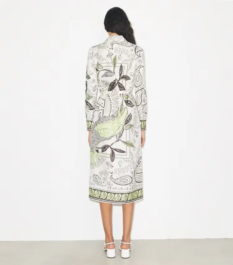 Printed Silk Shirtdress - Image 3