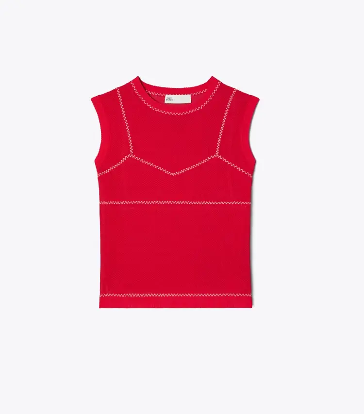 Cotton And Nylon Mesh Top