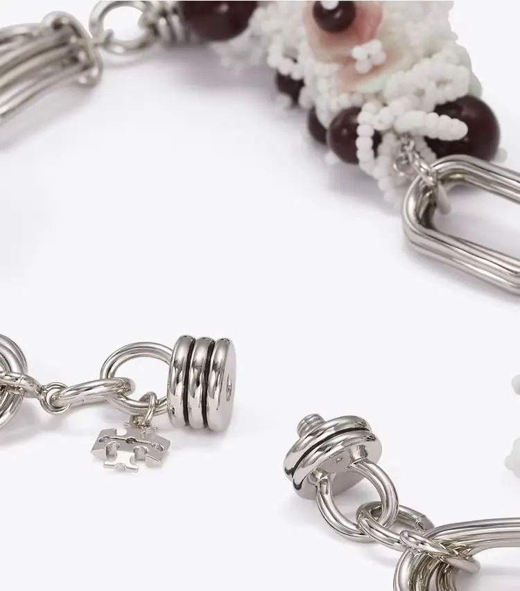 Large Runway Beaded Necklace - Image 2