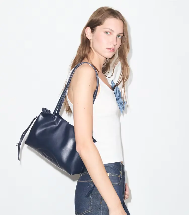 Small Ella Natuura Drawstring Tote - Image 2