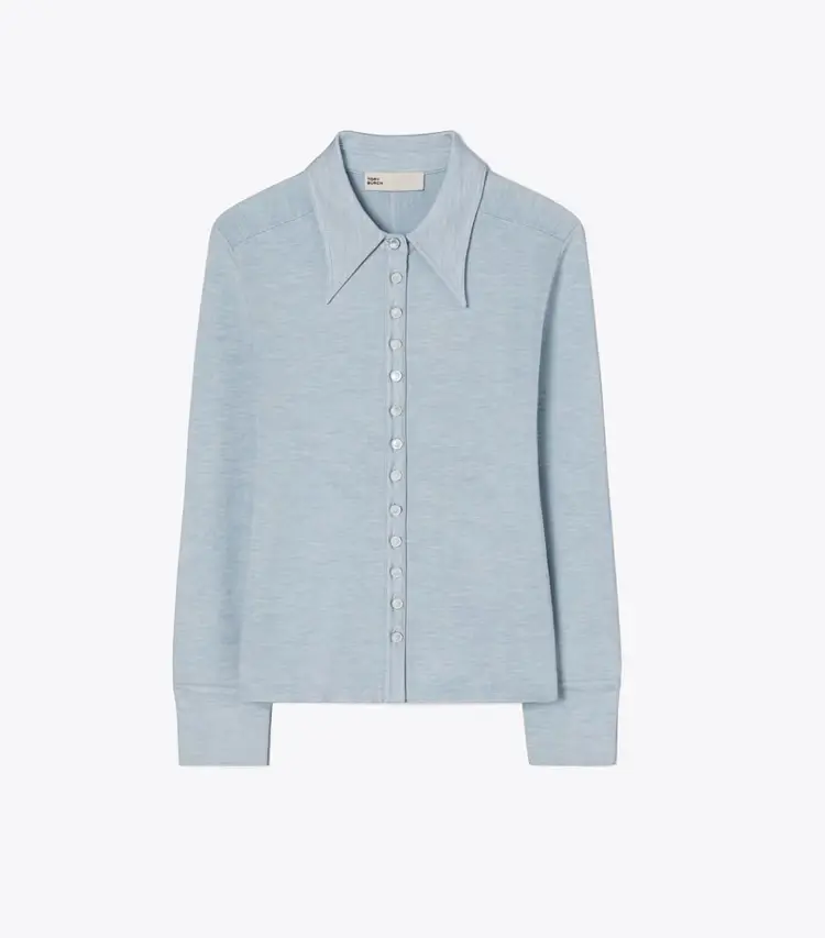 Silk Polo Cardigan