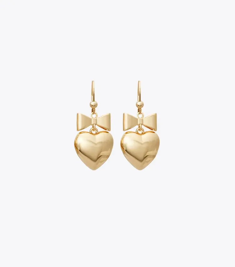 Curiosity Heart And Bow Earrings - Image 2