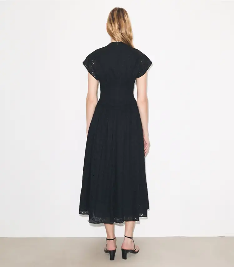 Eyelet Cotton Dress - Image 3