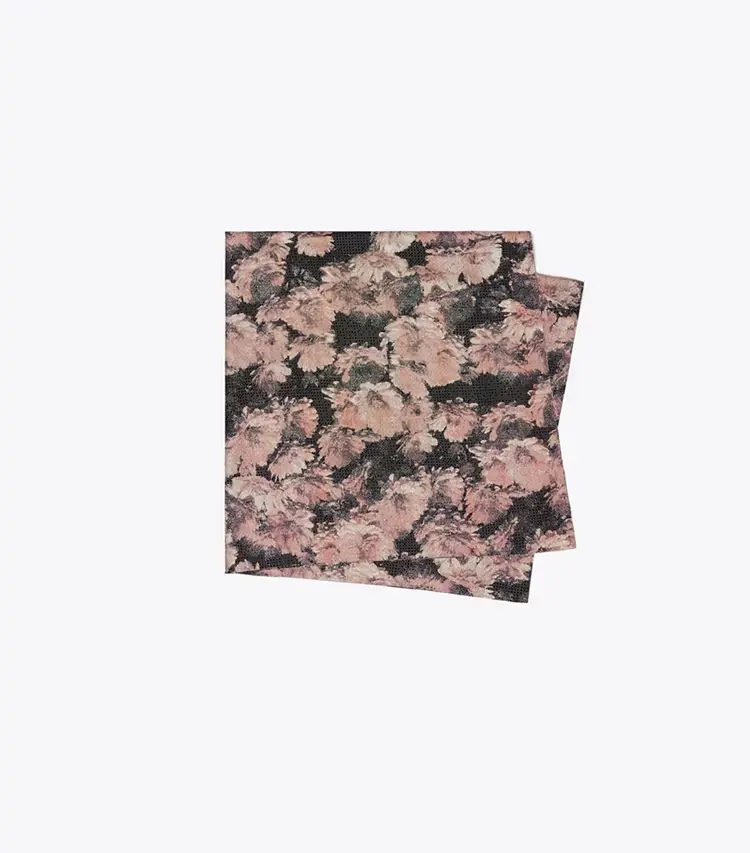 Pixel Flower Silk Square Scarf - Image 3