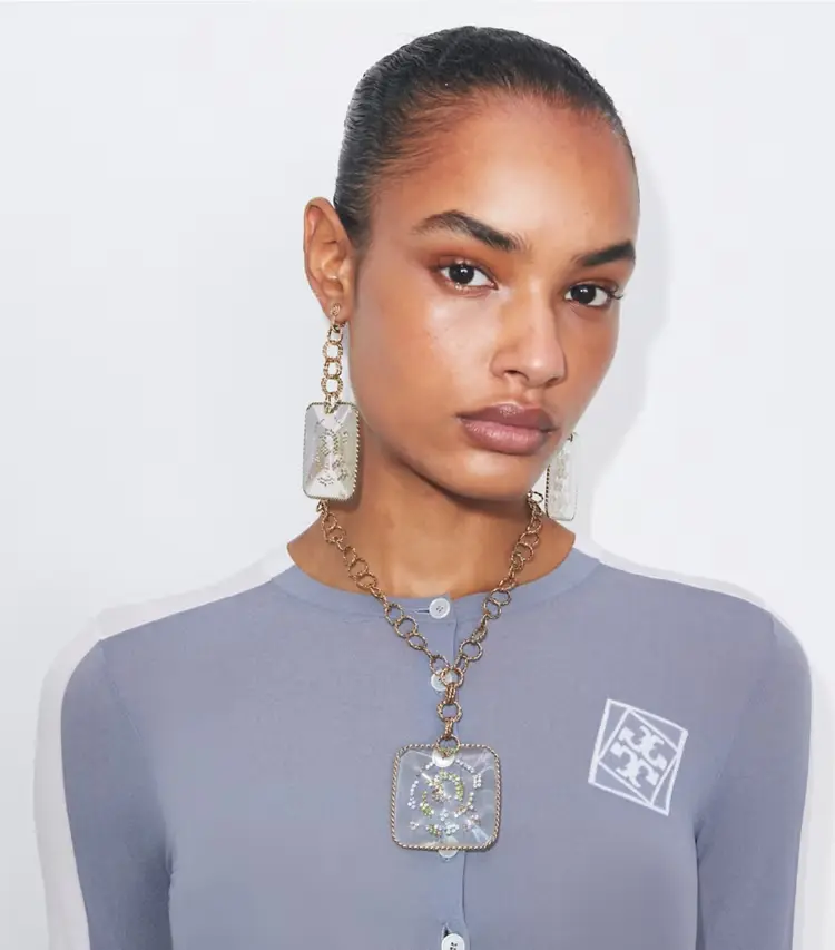 Runway Swirl Drop Earrings - Image 2