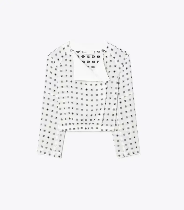 Jacquard Wrap Top