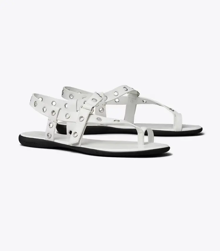 Eyelet Toe Ring Sandal