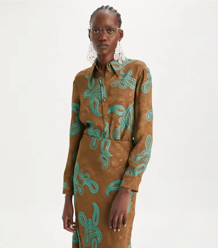 Satin Paisley Shirt - Image 2