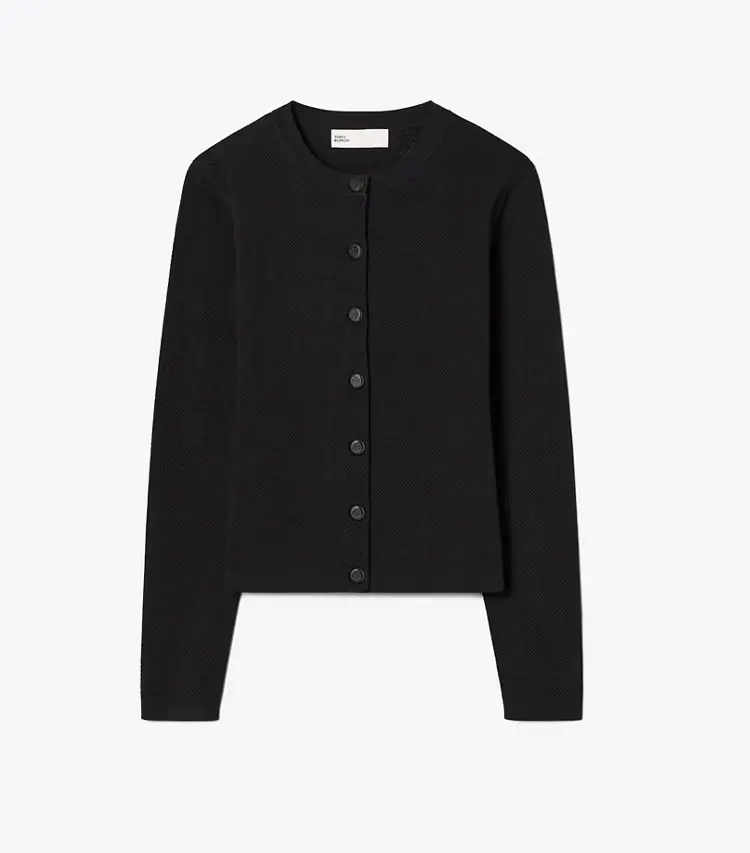 Pointelle Viscose Cardigan