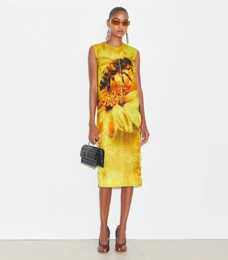 Printed Organza Dress - Image 2