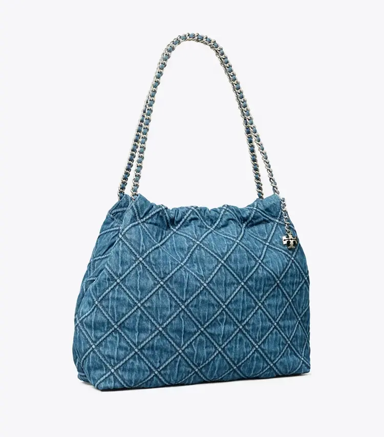 Fleming Soft Denim Hobo Bag