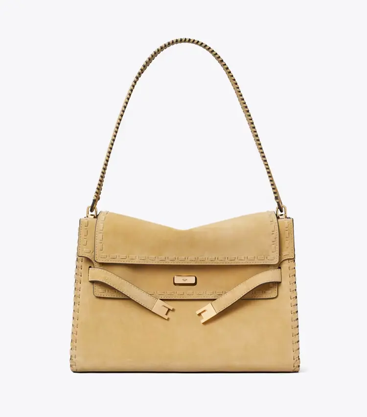 Large Lee Radziwill Suede Shoulder Bag - Image 3