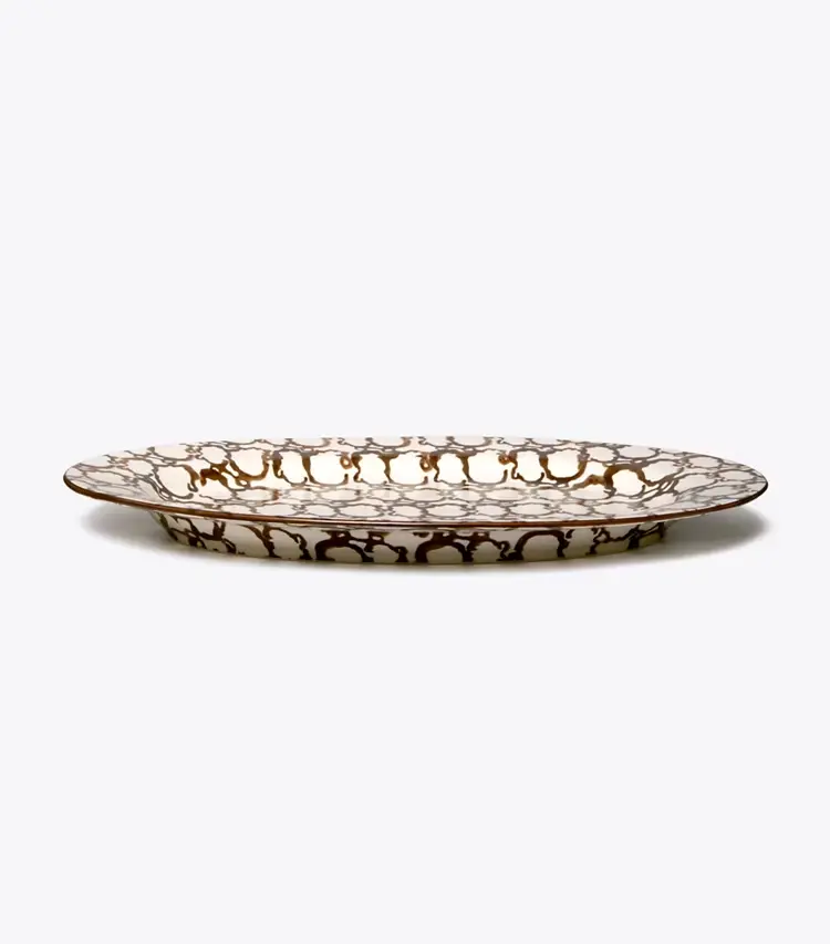 Spongeware Oval Serving Platter - Image 2