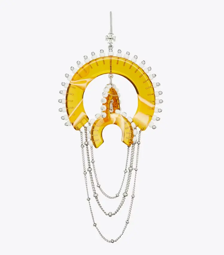 Bead And Resin Chandelier Earrings - Image 2