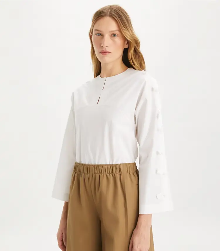 Cotton Poplin Knot Tunic - Image 2