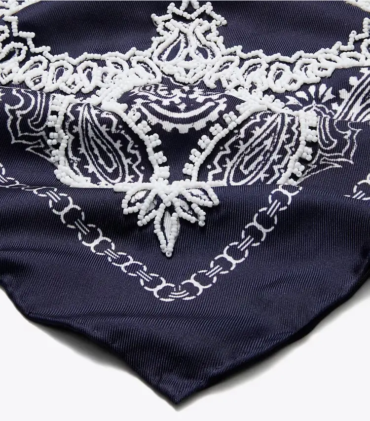 Beaded Bandana Triangle Scarf - Image 2