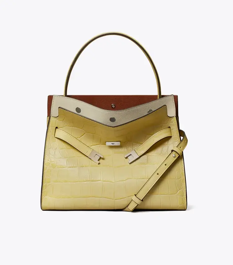 Small Lee Radziwill Embossed Double Bag - Image 2