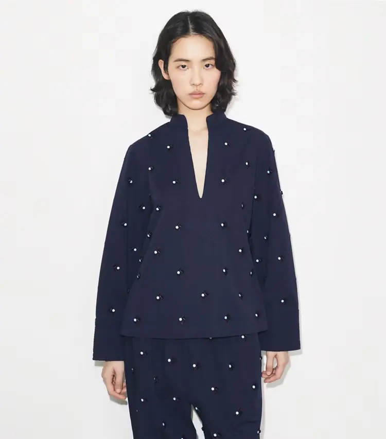 Embellished Cotton Top - Image 2