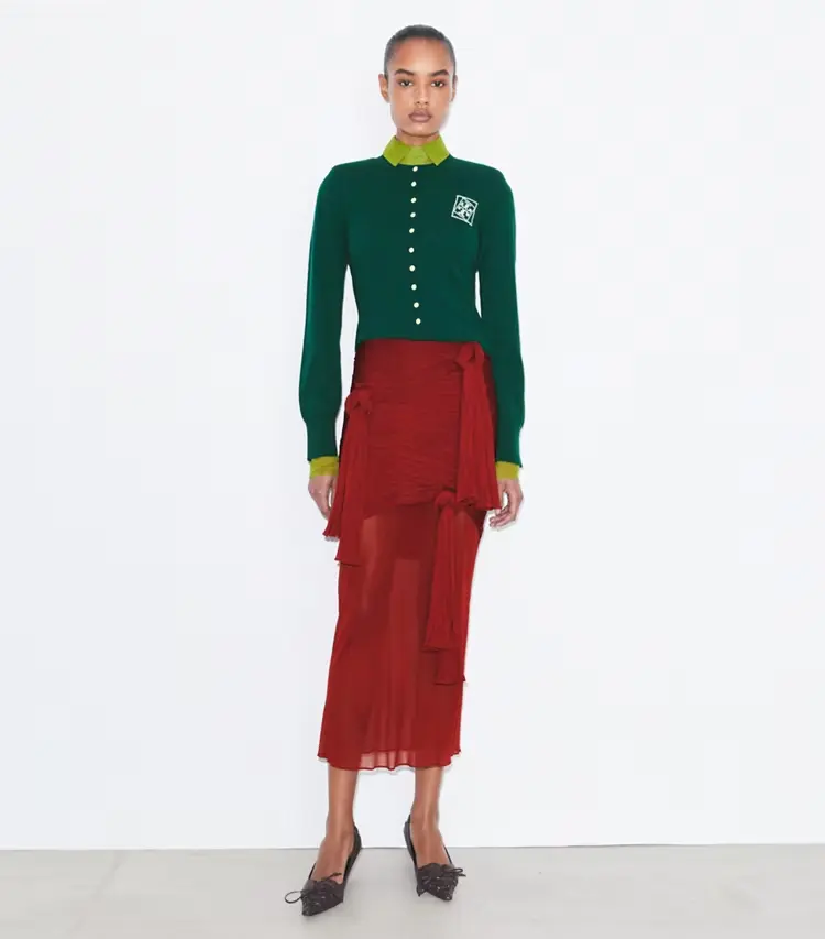 Knotted Viscose Skirt - Image 2