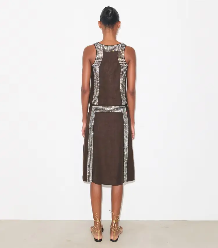 Embellished Linen Skirt - Image 3
