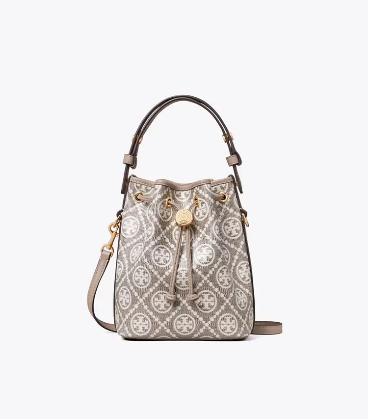 T Monogram Coated Jacquard Mini Bucket Bag - Image 4
