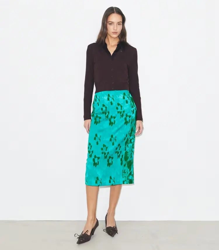 Jacquard Viscose Skirt - Image 2