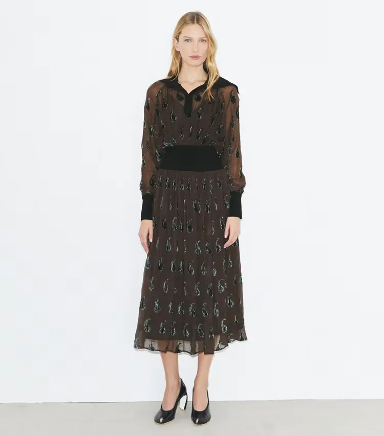 Ribbed Waist Dress - Image 2
