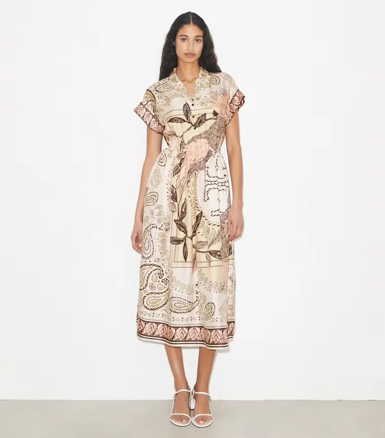 Waisted Silk Shirtdress - Image 2