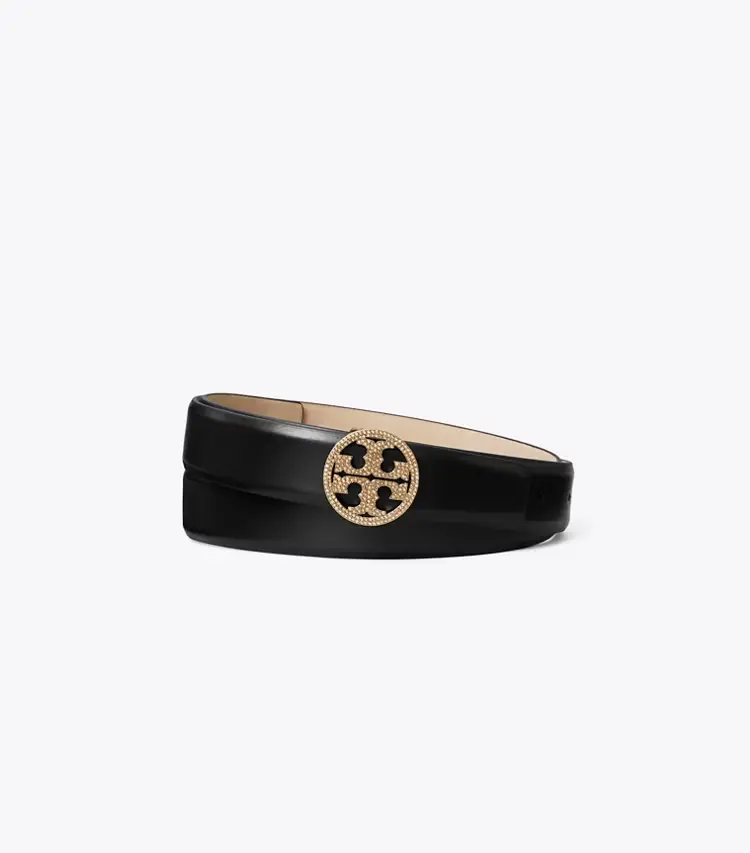 1" Miller Smooth Leather PavÉ Logo Belt