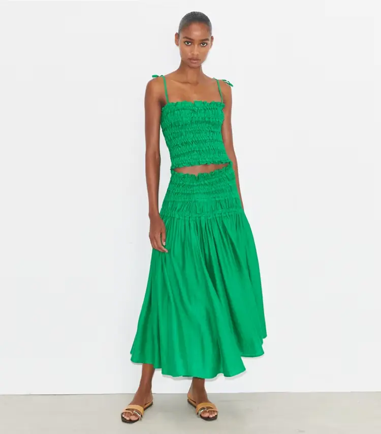 Smocked Viscose Top - Image 2