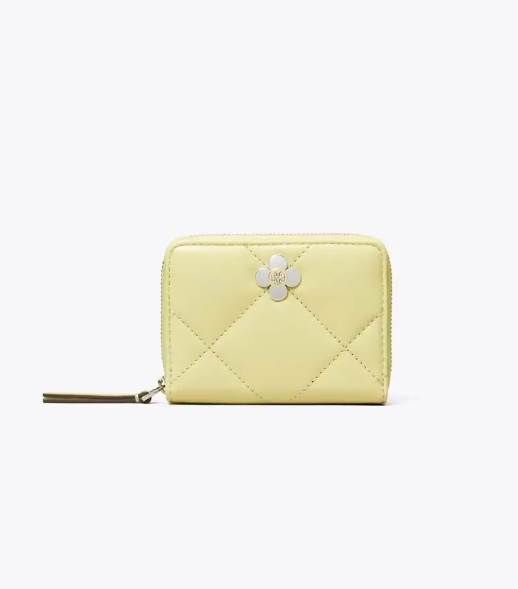 Small Kira Diamond Quilt Clover Zip-Around Wallet - Image 2