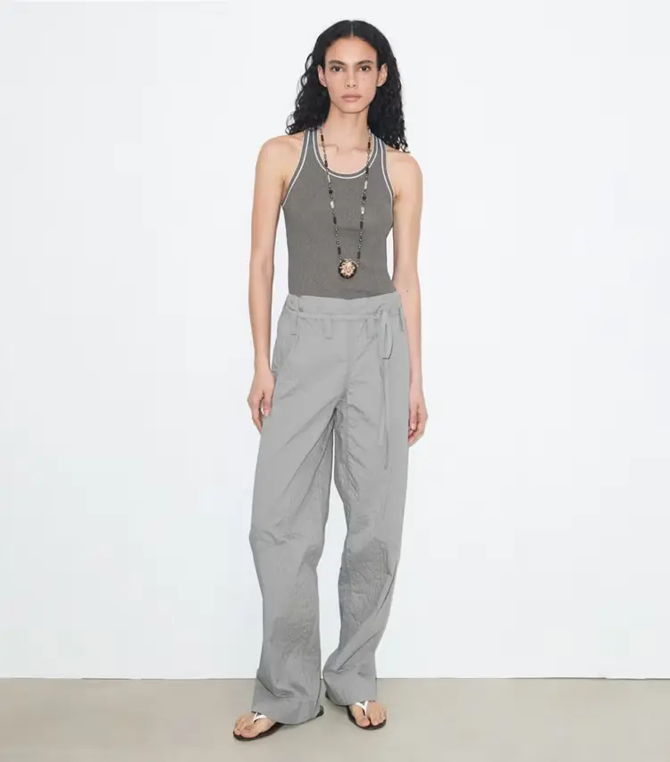Wide-Leg Cotton Pant - Image 2