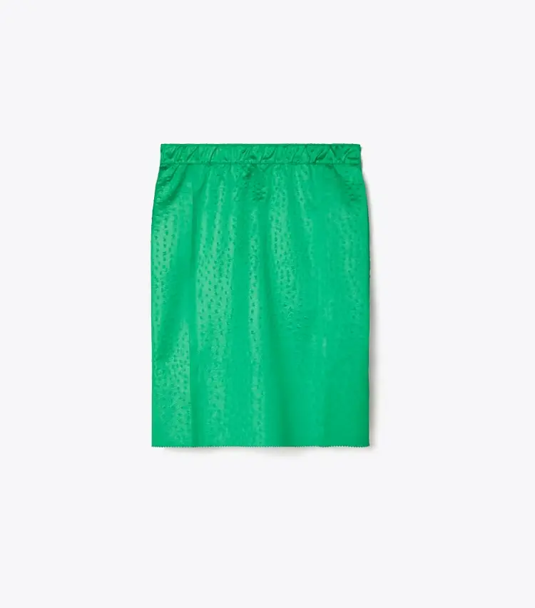 Embossed Satin Skirt