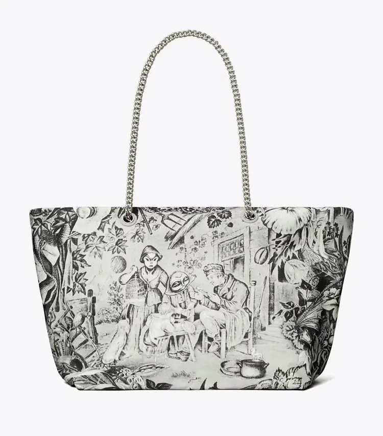 Ella Printed Chain Tote - Image 4