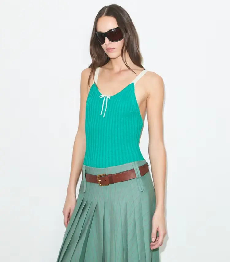 Colorblock Ribbed Bodysuit - Image 2