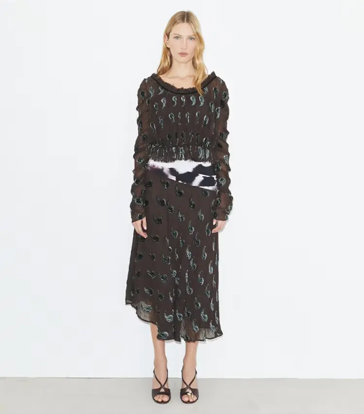 Ruched Velvet Top - Image 3