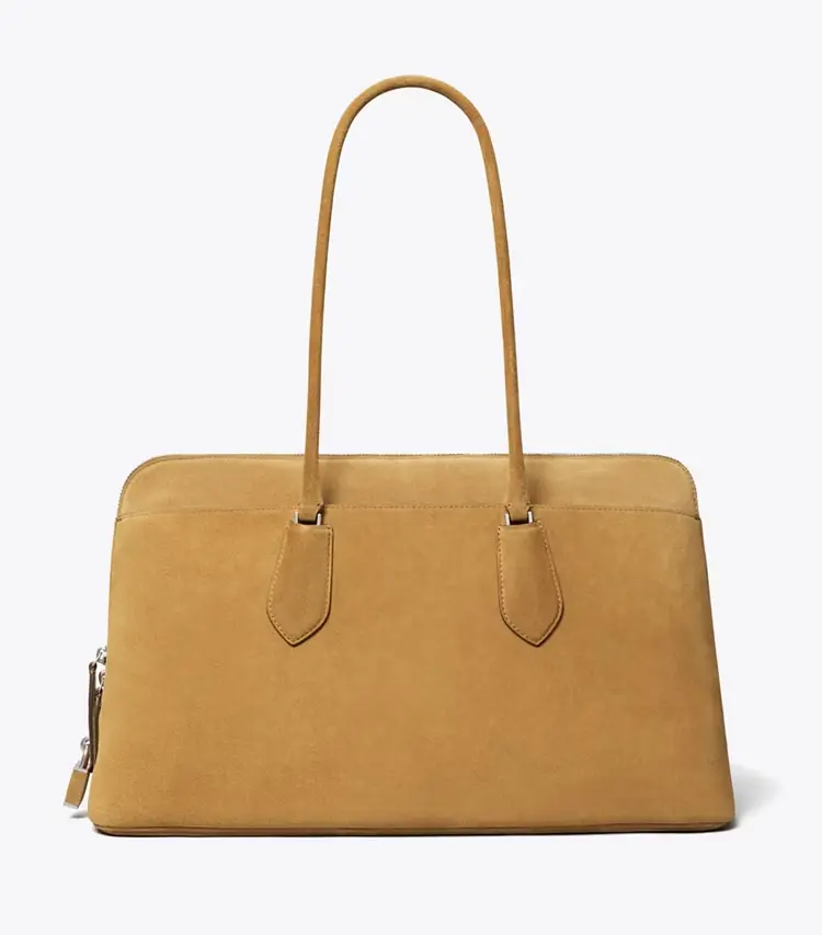 Lock Suede Satchel - Image 3