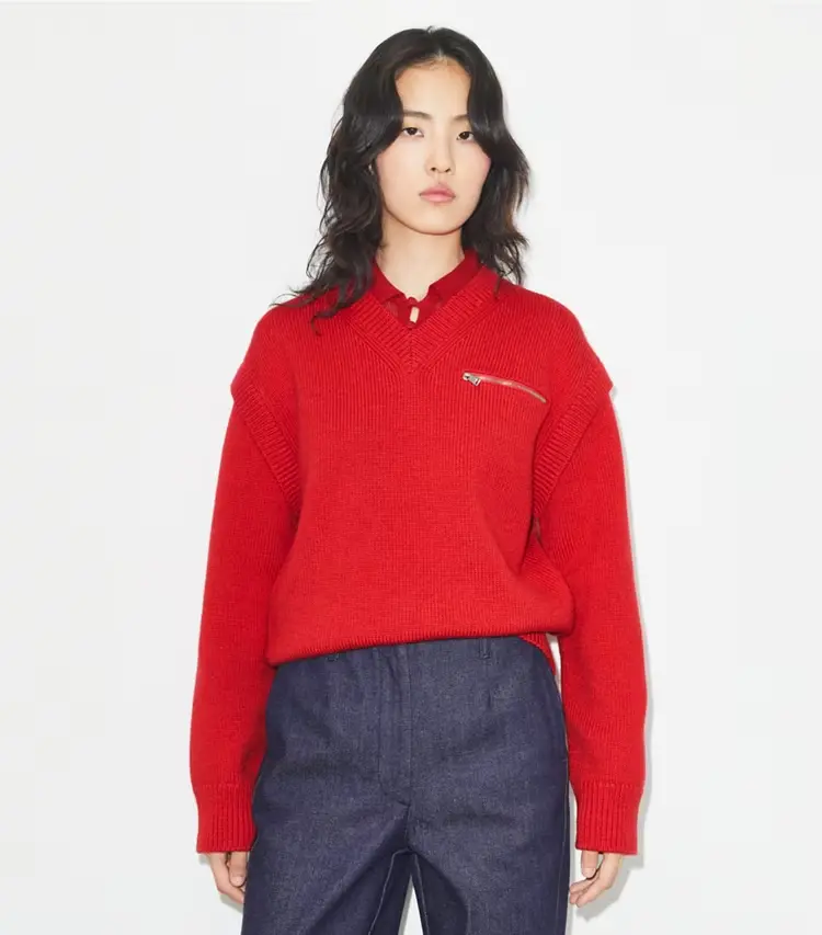 Wool V-Neck Sweater - Image 2