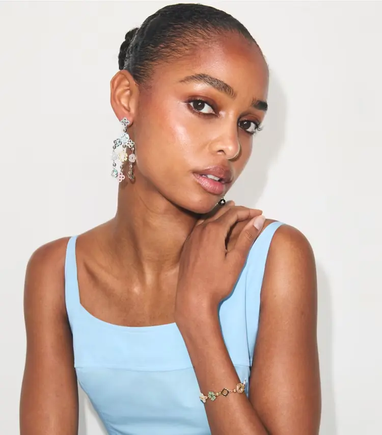 Small Forget Me Not Chandelier Earrings - Image 3
