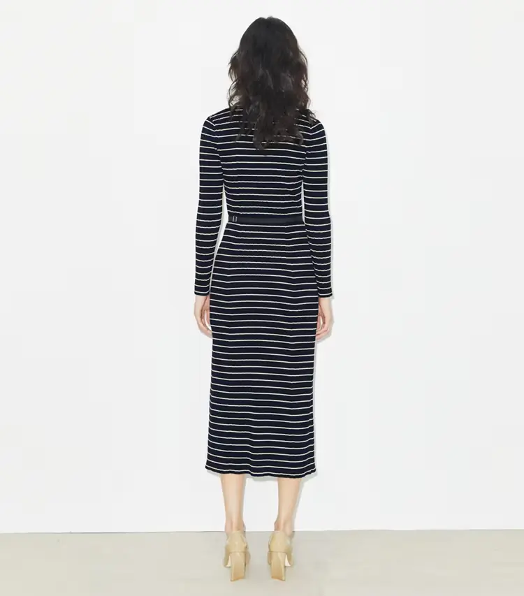 Cotton Knit Polo Dress - Image 3