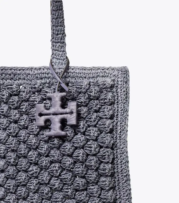 Small Ella Hand-Crocheted Popcorn Tote - Image 4