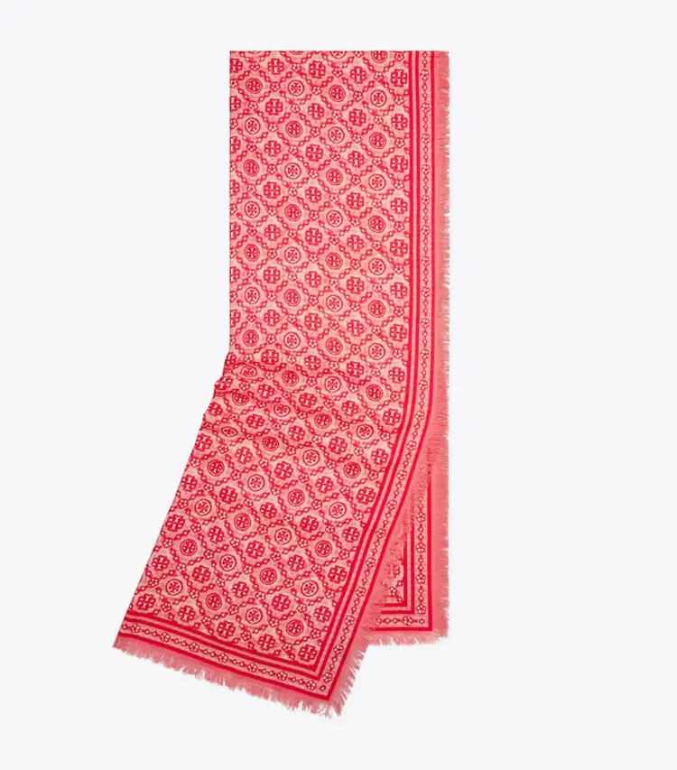 T Monogram Floral Oblong Scarf - Image 3