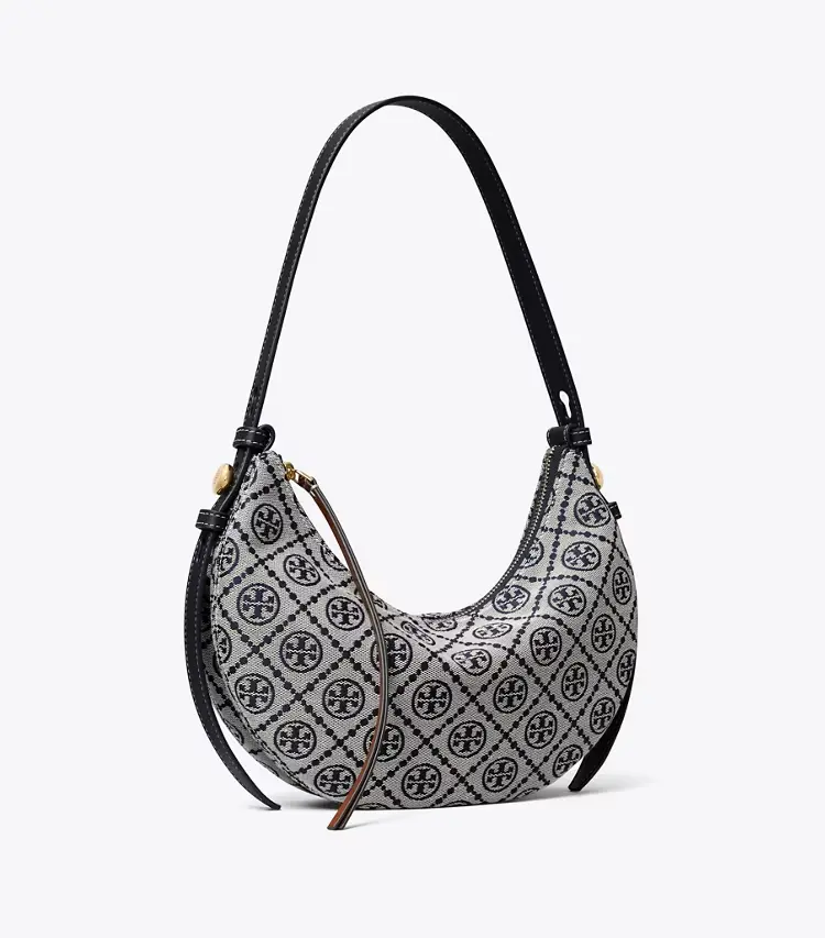T Monogram Romy Half Moon Bag