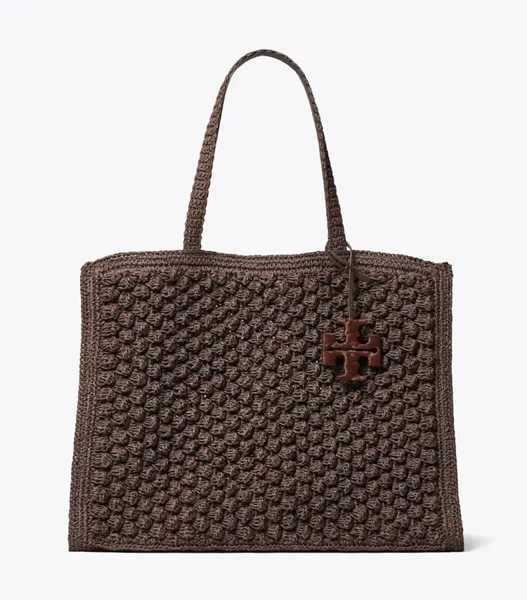 Large Ella Hand-Crocheted Popcorn Tote - Image 3
