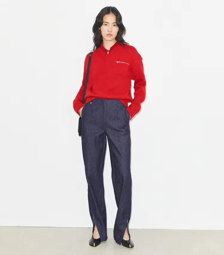 Wool V-Neck Sweater - Image 3