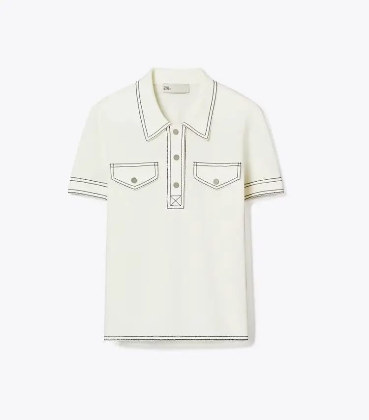 Topstitch Wool Polo