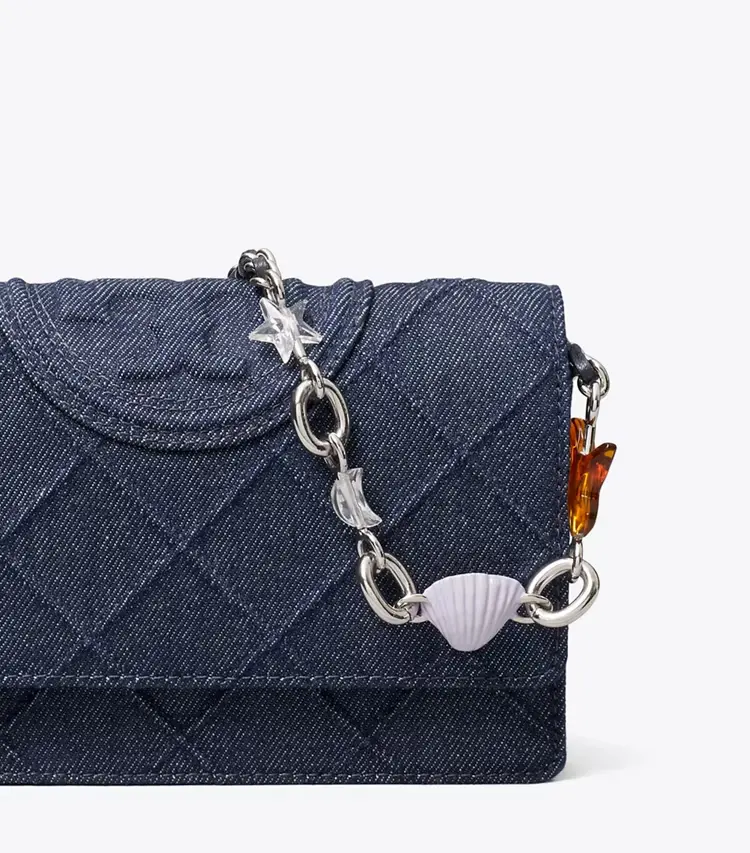 Fleming Denim Charm Chain Crossbody - Image 4
